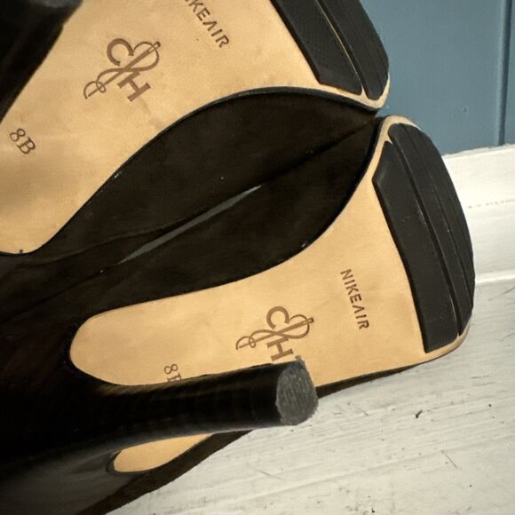 COLE HAAN TALIA Air Brown Suede High Heel Shoes Slip-On Booties Women's Size 8B - Picture 9 of 10